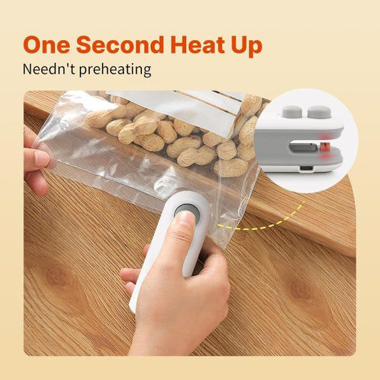 Heat Sealing Machine 2-in-1 | USB Rechargeable Mini Food Sealer & Cutter