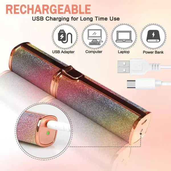 Flawless 2-in-1 Rechargeable Eyebrow Trimmer – USB Hair Remover with Cleaning Brush | Waterproof & Painless for All Skin Types