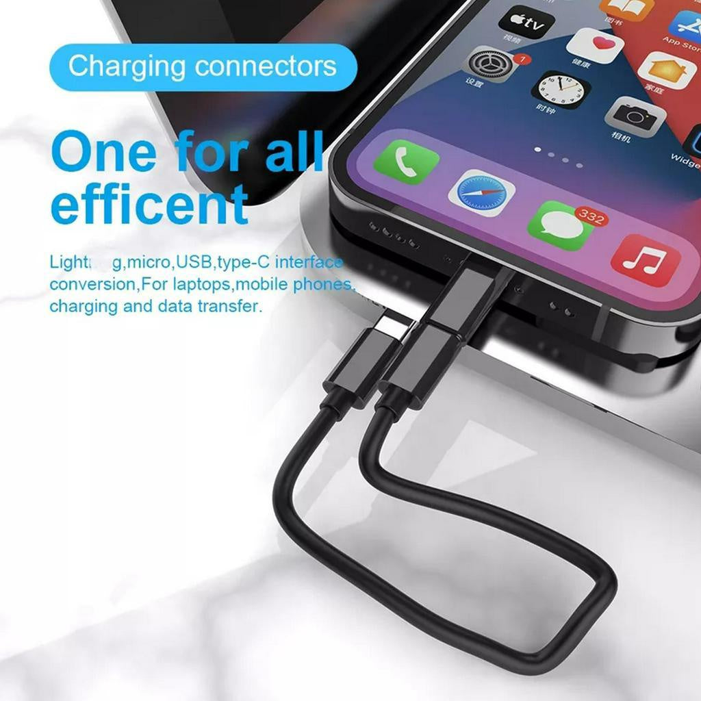 60W Fast Charging Data Cable Storage Box – 3-in-1 Multifunctional Cable Kit with SIM Storage & Phone Stand